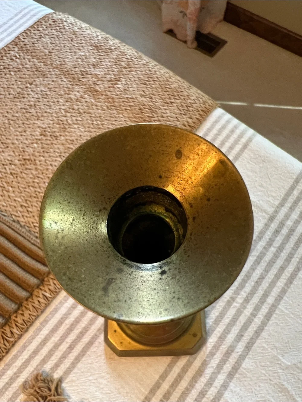 Vintage Solid Brass Candlestick Holder.